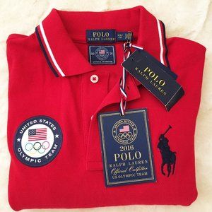 ORIGINAL - POLO RALPH LAUREN Olympic games 2016 Team Usa Slim Fit Polo Shirt